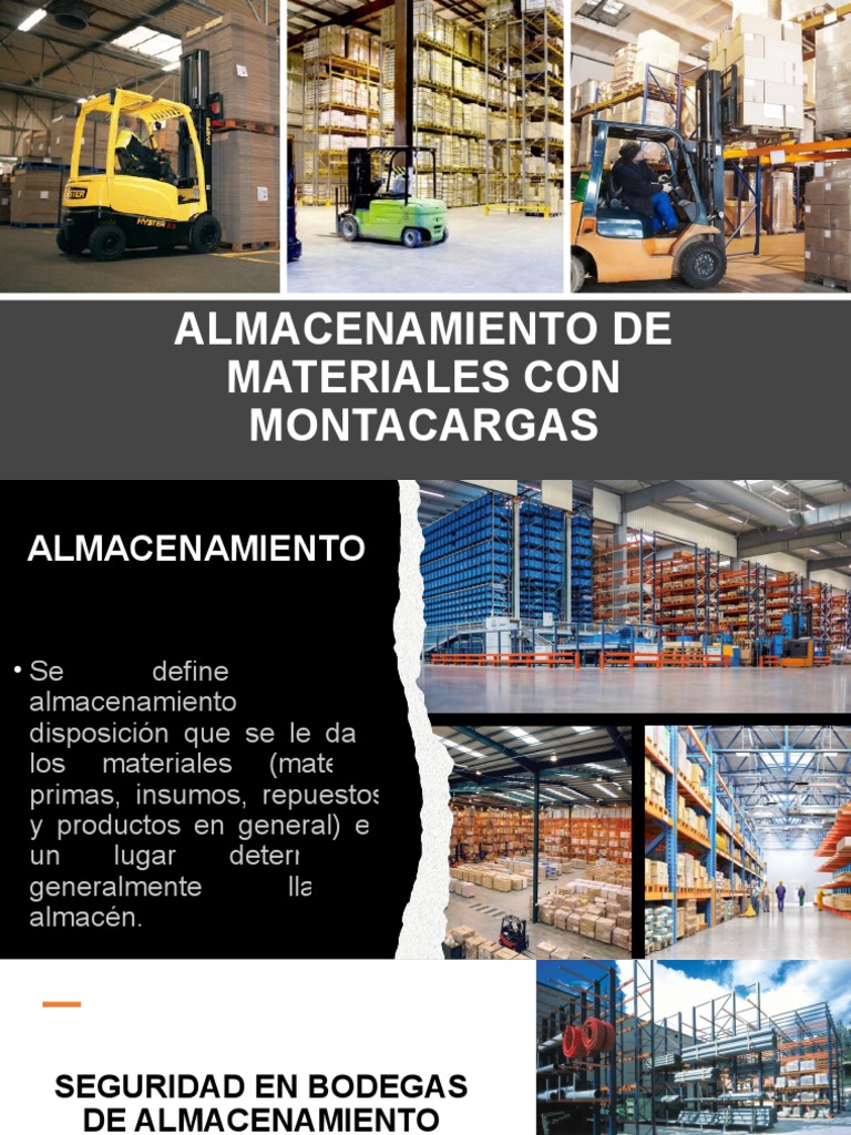 Almacenamiento de Materiales Con Montacargas | PDF | Máquina elevadora ...