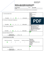 Potential and Other Factors Form: (To Be Accomplished by The End-User)