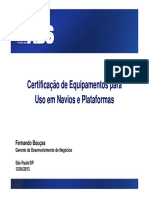 Certificaao de Equipamentos para Uso em Navios e Plataformas