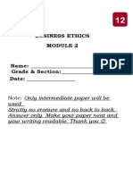 Business Ethics: Grade & Section