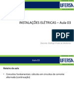 Cálculos em circuitos CA e definições de grandezas elétricas