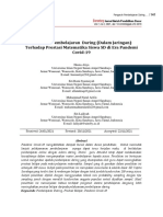 Pengaruh Pembelajaran Daring (Dalam Jaringan) Terhadap Prestasi Matematika Siswa SD Di Era Pandemi Covid-19