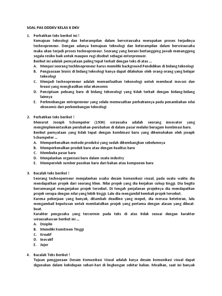 Soal Dkv Kelas 10 Dan Jawabannya Pdf