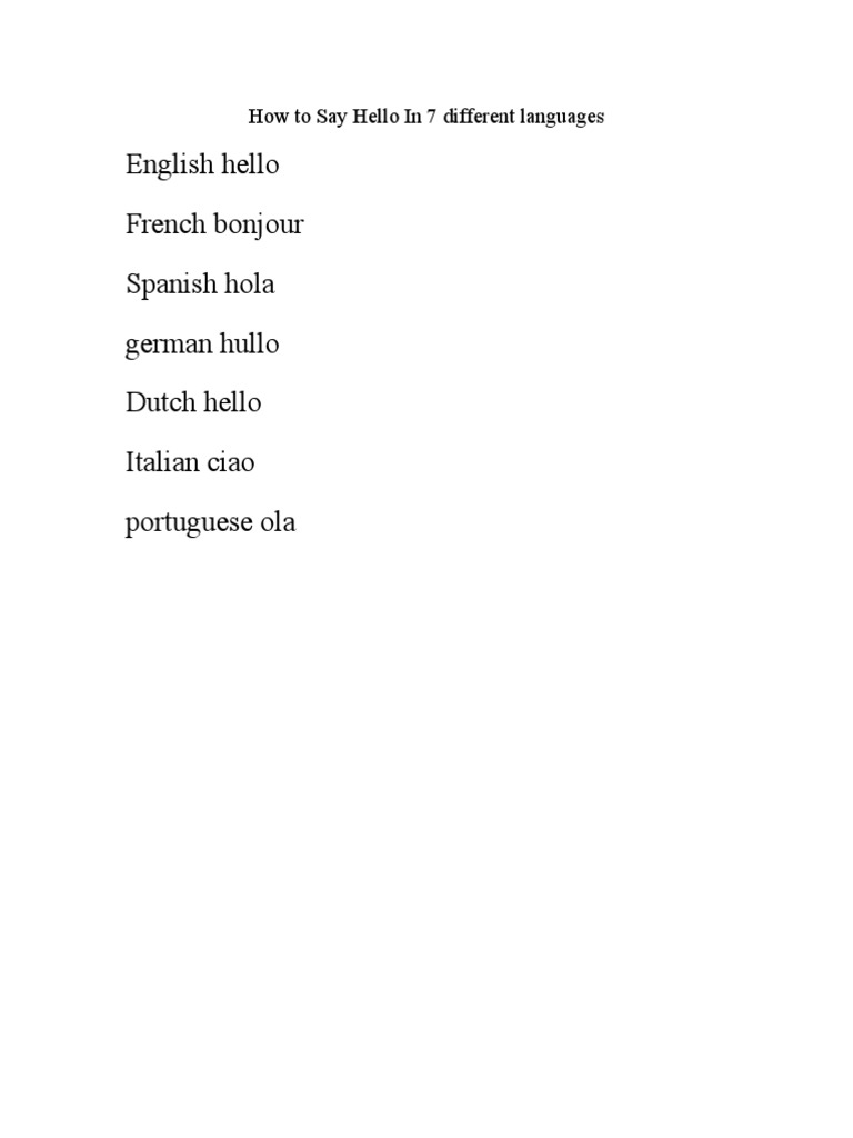 Helloooooooo | PDF
