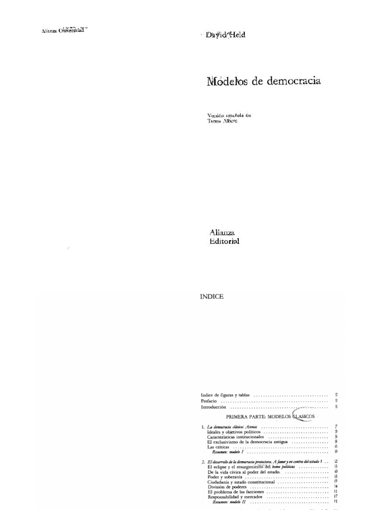 Held David - Modelos de Democracia | PDF