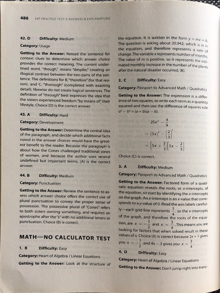 Kaplan 6 Math Answers Explained | PDF