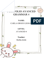 Portfolio Avanced Grammar 4: Carla Grozo Legoas