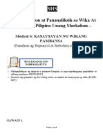 Komunikasyan at Pananaliksik 11 - Q1 - Module 6 - EDITED