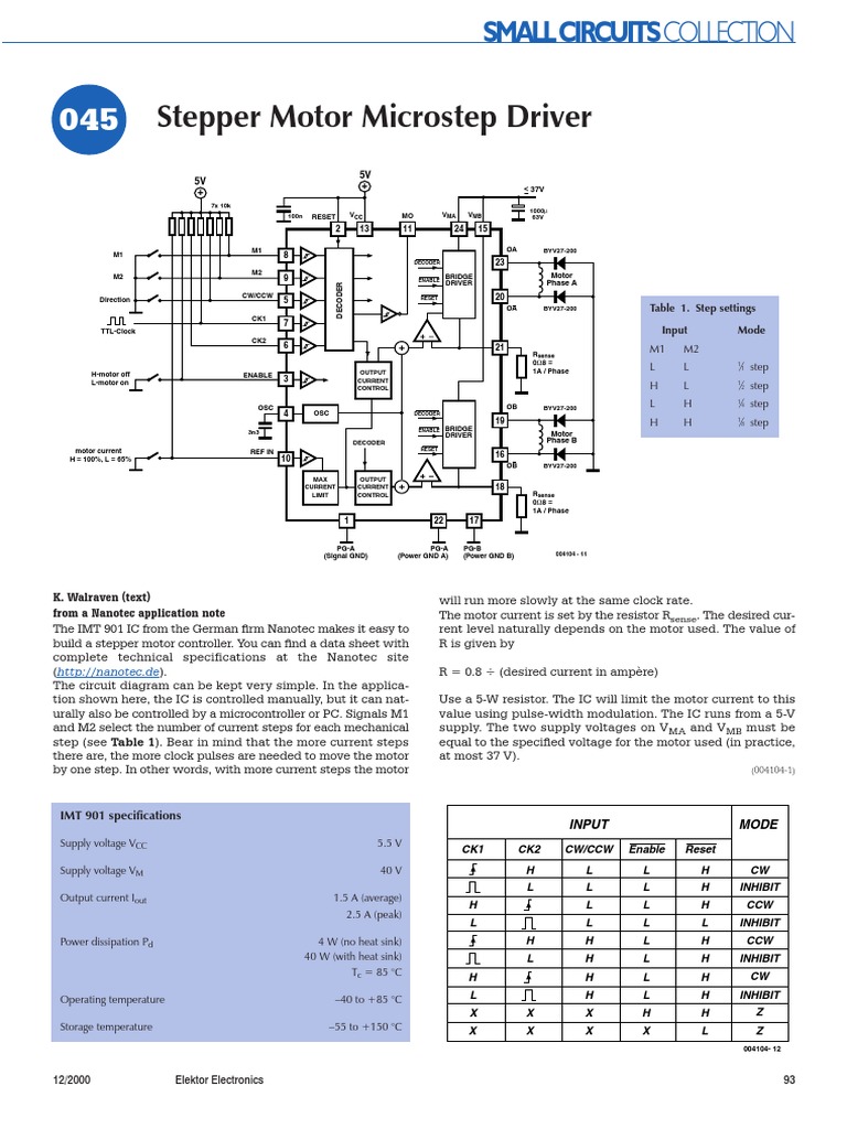 Stepper Motor Microstep Driver: K. Walraven (Text) From A Nanotec ...