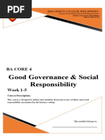 Good Governance & Social Responsibility: Ba Core 4