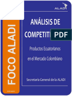 Análisis competitividad productos Ecuador Colombia