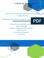 Actividad 1.2 - Clasificación de Los Tipos de Minerales de Suelos Gruesos y Finos - Mecánica de Suelos I - MoránArturo