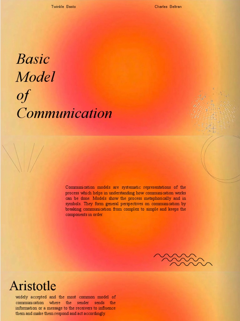 2 basic model of communication pdf communication cognitive science