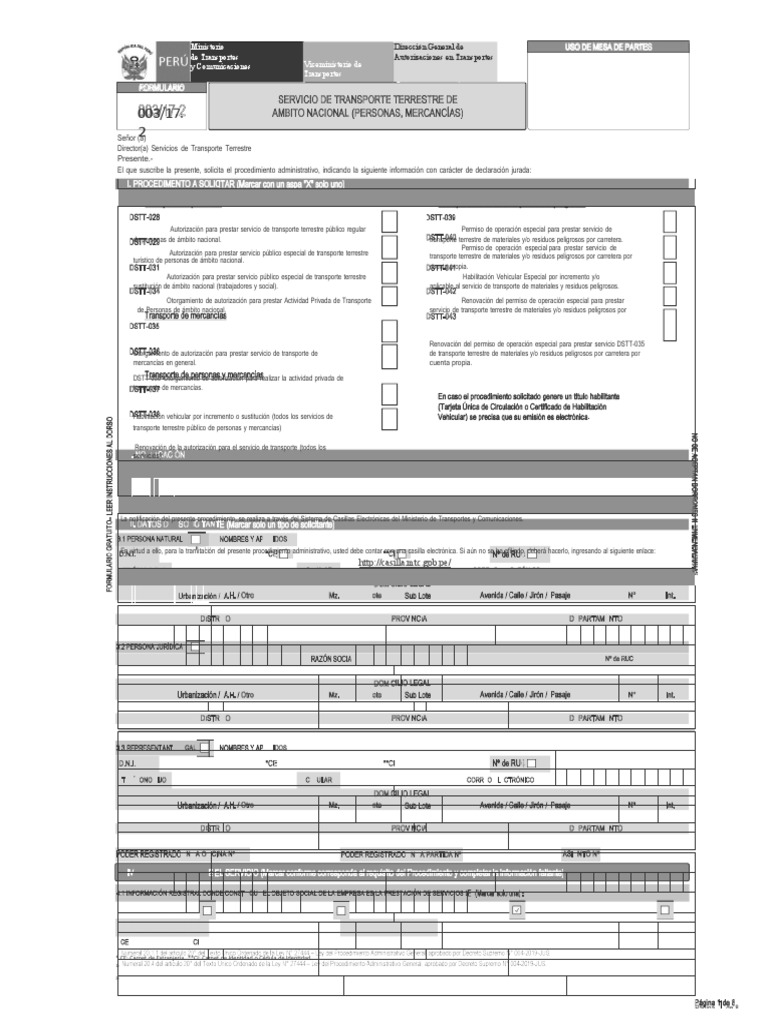 Procedimiento para Autorización de Transporte | PDF | Transporte ...