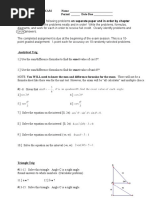 Pre-Calculus: Final EXAM Name - Period - Date Due - and Number. Work The Problems Neatly and in Order! Write The Problems, Formulas