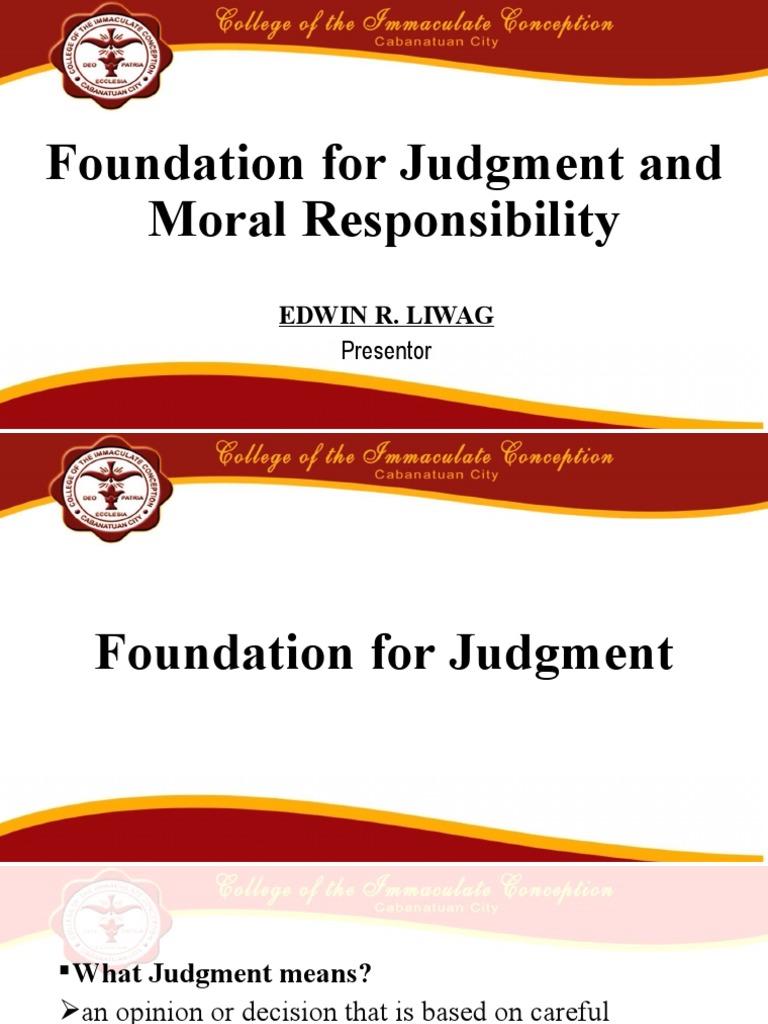 Understanding Moral Judgment & Responsibility | PDF | Free Will | Morality