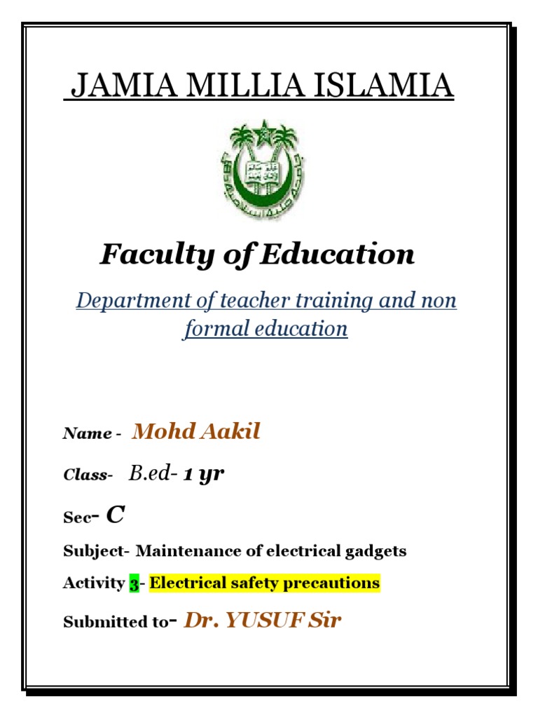 Activity3 - Electrical Precautions Circuit Diagram
