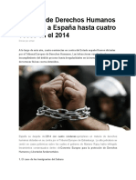Tribunal de Derechos Humanos Condenó A España Hasta Cuatro Veces en El 2014