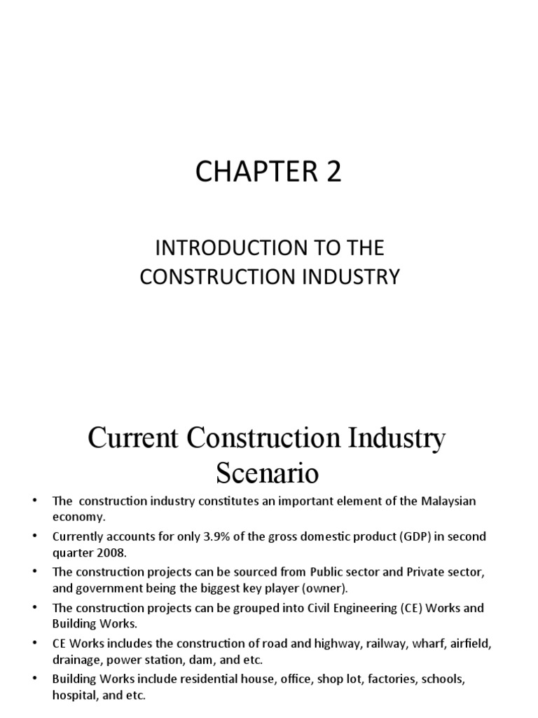CHAPTER 2 (Introduction To The Construction Industry) PDF