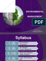 Environmental Management: 5th Semester Mining Engineering