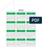 Calendar 2022