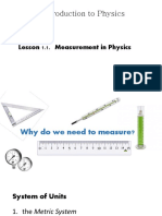 UNIT I: Introduction To Physics: Lesson 1.1. Measurement in Physics