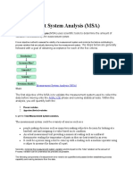 Measurement System Analysis