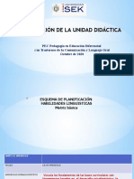 Organización de la unidad didáctica para el desarrollo de habilidades lingüísticas