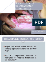 Toracotomía de rescate en trauma