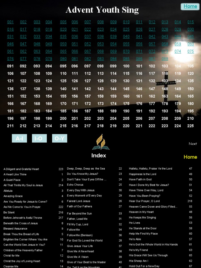 Advent Youth Sing PDF Jesus Glory (Religion)