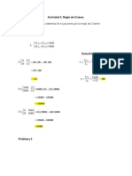 Resolver Los Siguientes Sistemas de Ecuaciones Por La Regla de Cramer