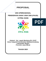 Proposal Izin Operasional Paud Citra Kids