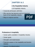 Chapter I & 2: Getting To Know The Hospitality Industry