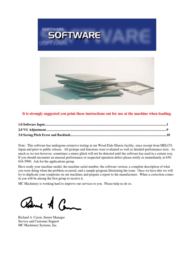 Software Update and VG Adjustment Guide | PDF | Floppy Disk | Input/Output