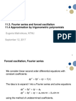 11.3. Fourier Series and Forced Oscillation 11.4 Approximation by Trigonometric Polynomials