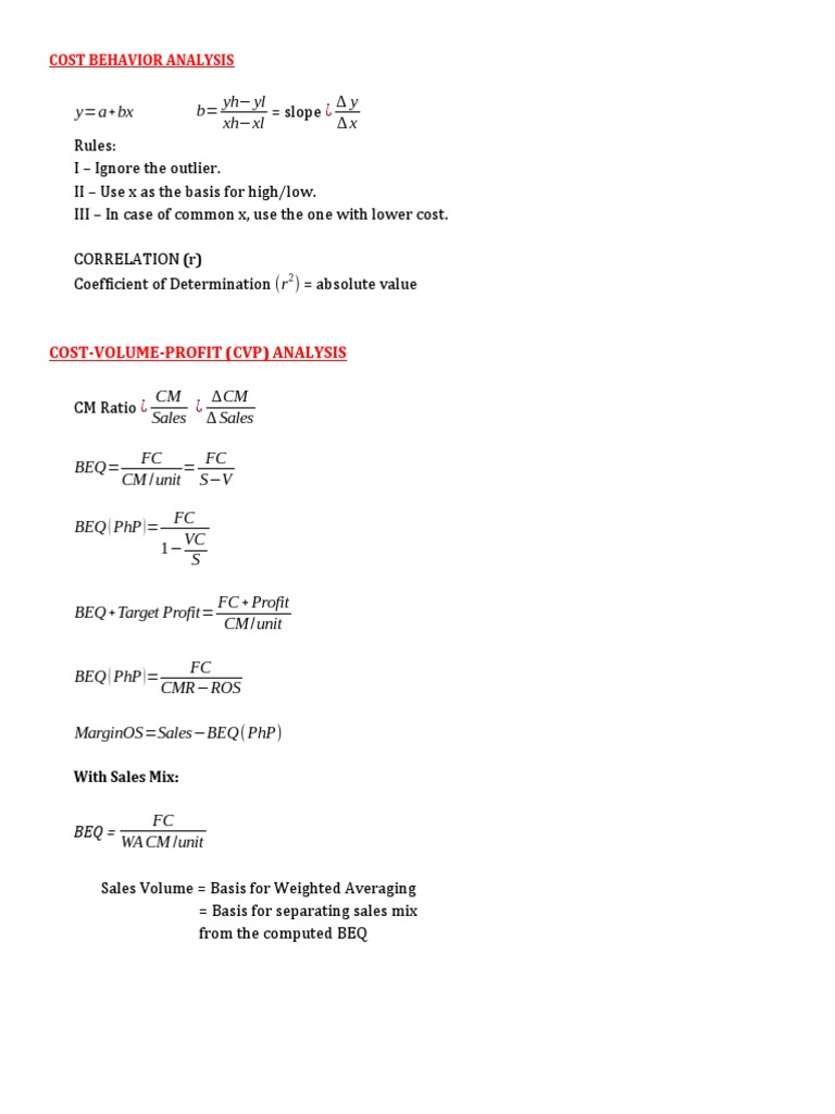 Cost Behavior & Analysis Guide | PDF | Trade | Economics