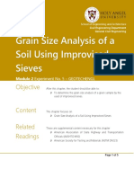 MODULE 2-EXPERIMENT NO. 5-Grain Size Analysis of A Soil Using Iimprovised Sieves