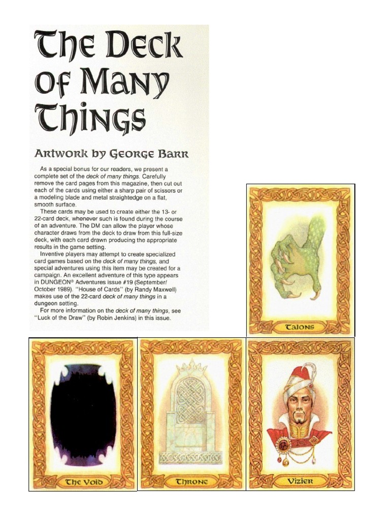 Deck of Many Things | PDF