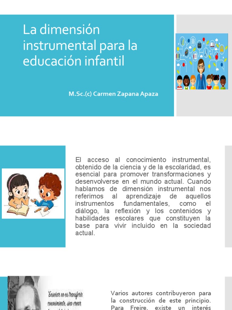 Dimensión Instrumental en Educación Infantil | PDF | Ciencias sociales ...