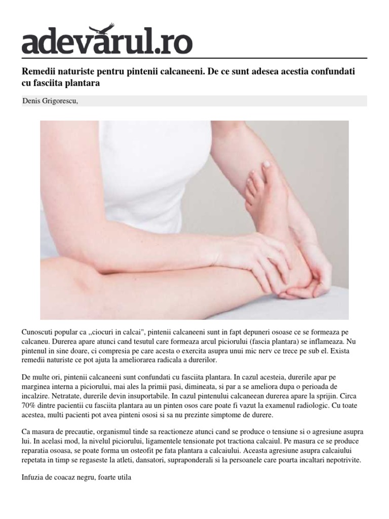 MED - A ORTO Pinteni Calcaneeni - Remedii Naturiste | PDF