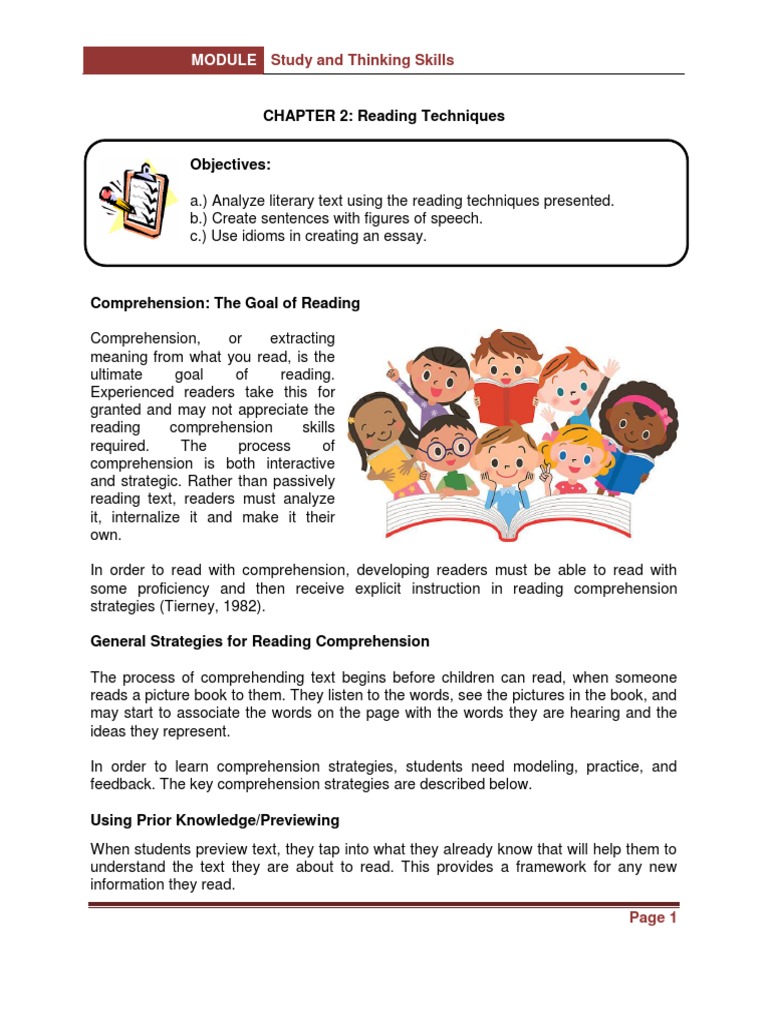 Effective Reading Comprehension Techniques | PDF | Reading ...