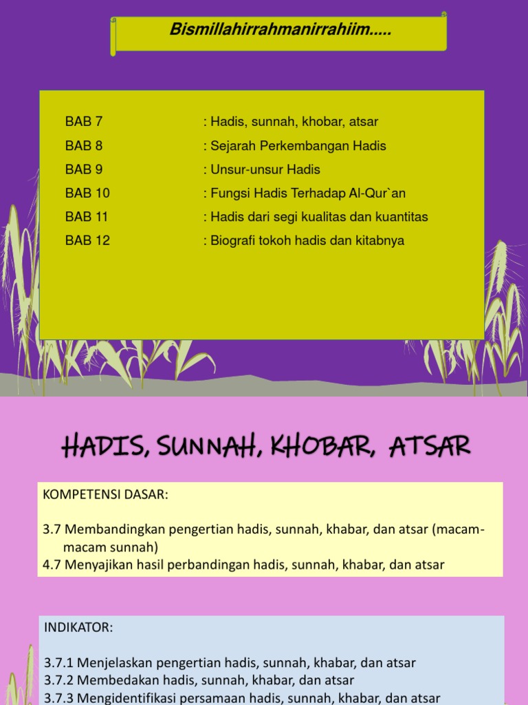 Perbandingan Hadis, Sunnah, Khabar, Atsar | PDF