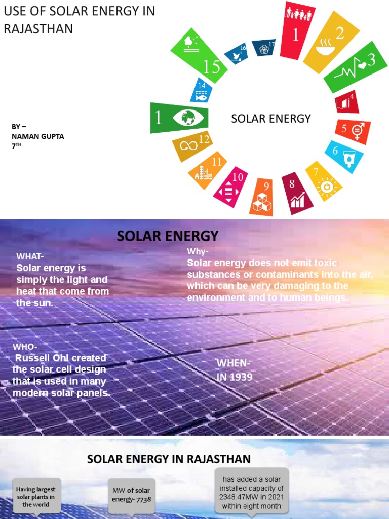 Solar Energy Utilization in Rajasthan | PDF | Solar Energy | Solar Power