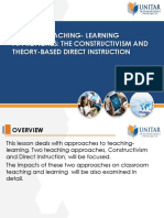 Lesson 4: Teaching-Learning Approaches: The Constructivism and Theory-Based Direct Instruction