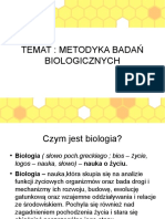 Metodyka Badań Biologicznych 1