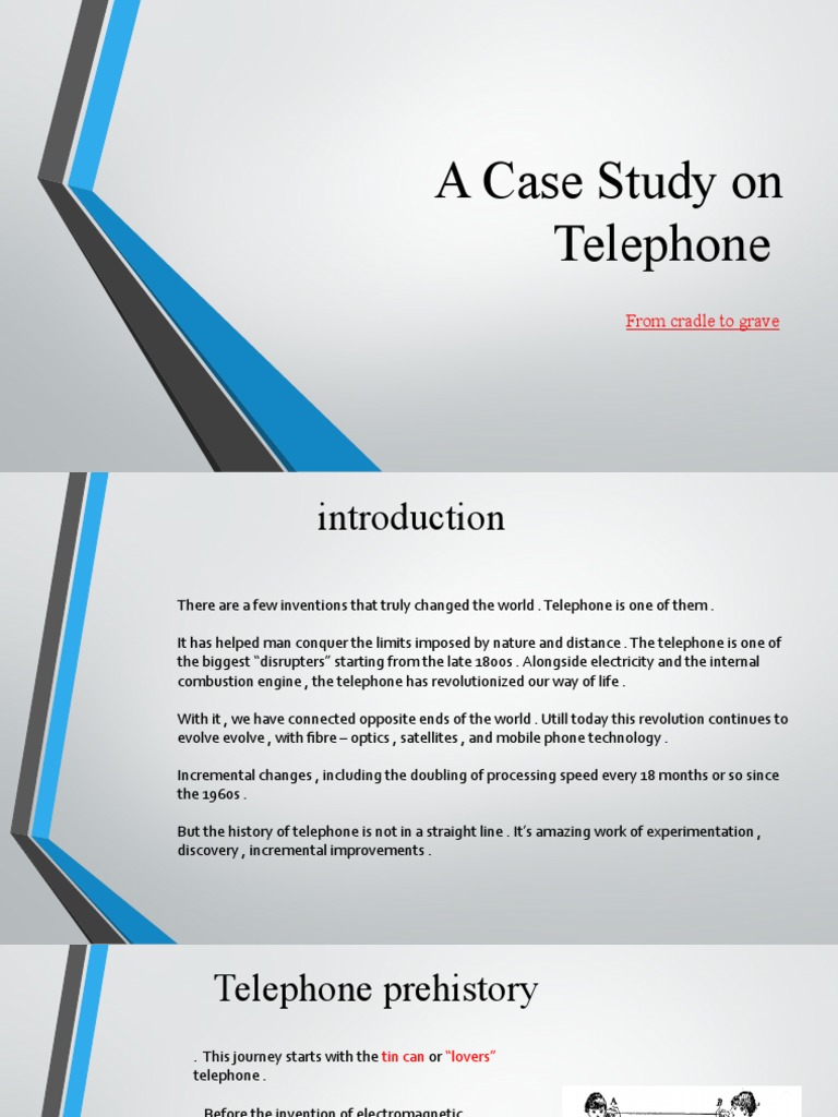 Evolution of the Telephone: A Case Study | PDF | Telephone | Communication