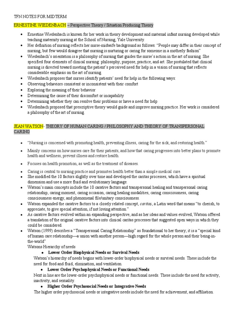 TFN Midterms Notes | PDF | Nursing | System