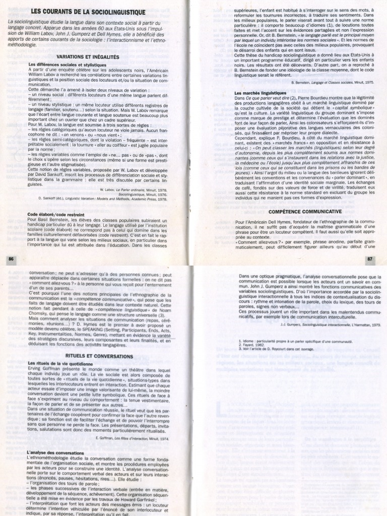 Sociolinguistique : Variations et Normes | PDF | Sociolinguistique ...