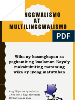 Bilinggwalismo at Multilinggwalismo