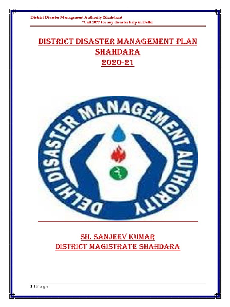 District Disaster Management Plan Shahdara 2020-21 | PDF | Emergency ...